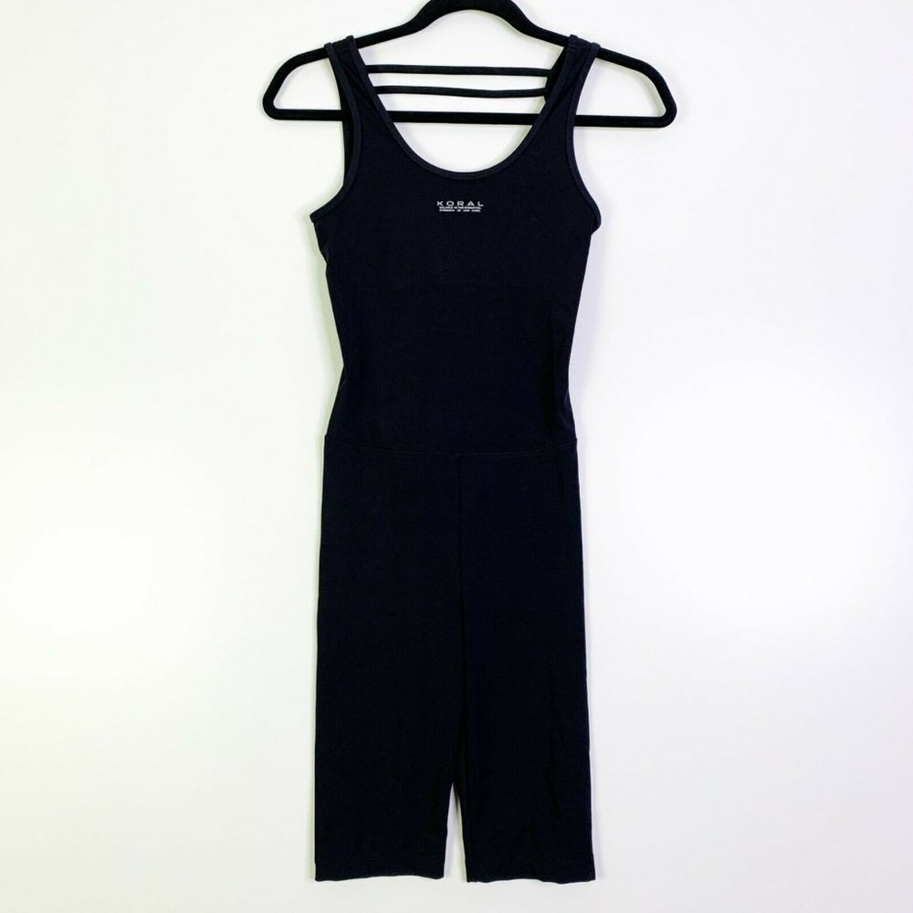 Koral Womens Black Intact Blackout Competition Activewear One Piece Jumpsuit SM - Picture 2 of 10
